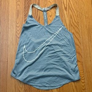 Nike Light Racerback Tank with Green Swoosh